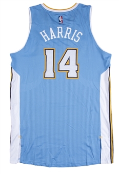 2014-15 Gary Harris Game Used Denver Nuggets Road Jersey Used On 11/14/2014 For NBA Debut (NBA/MeiGray)